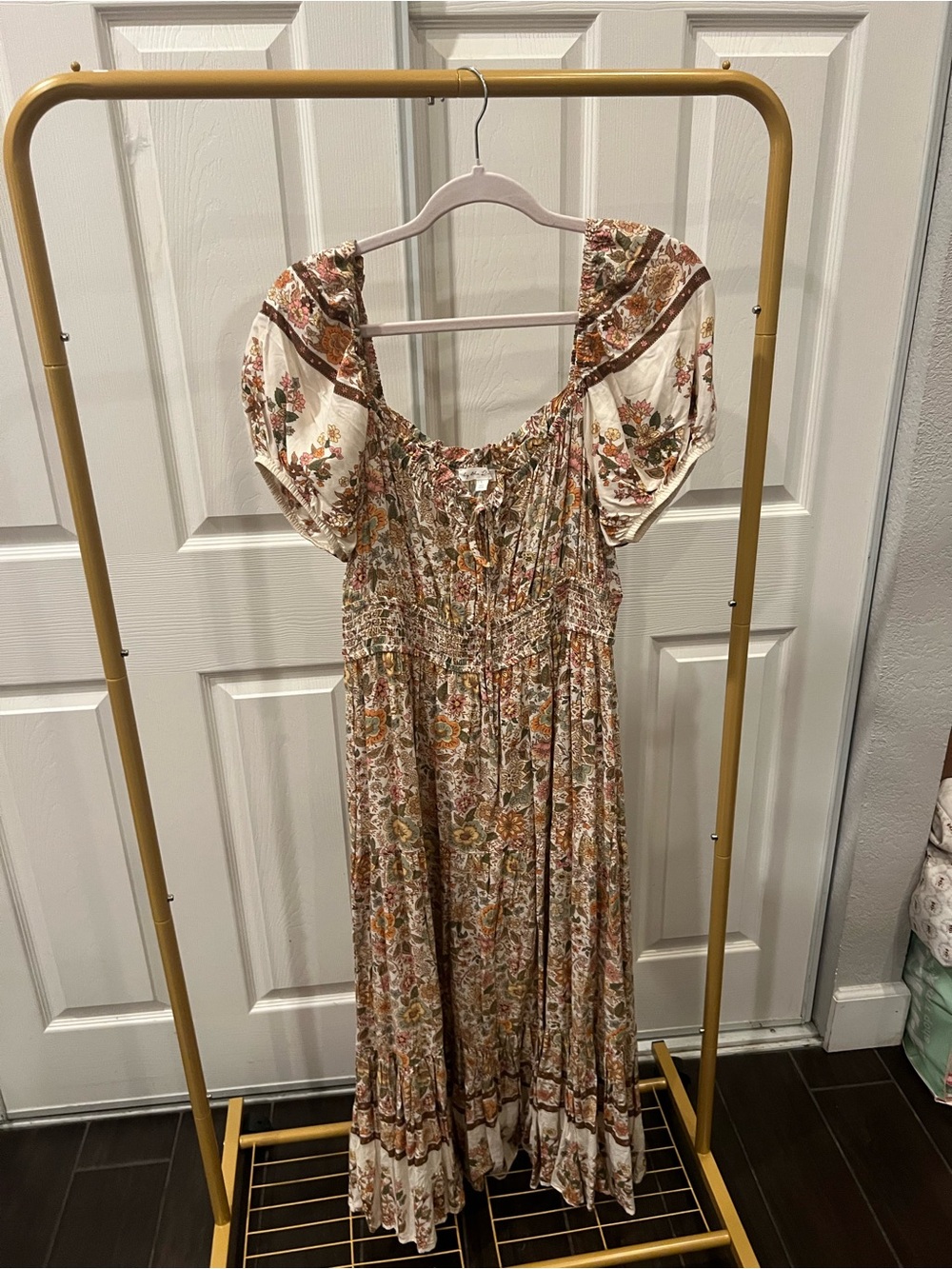 Bohemian dress. Earth tones